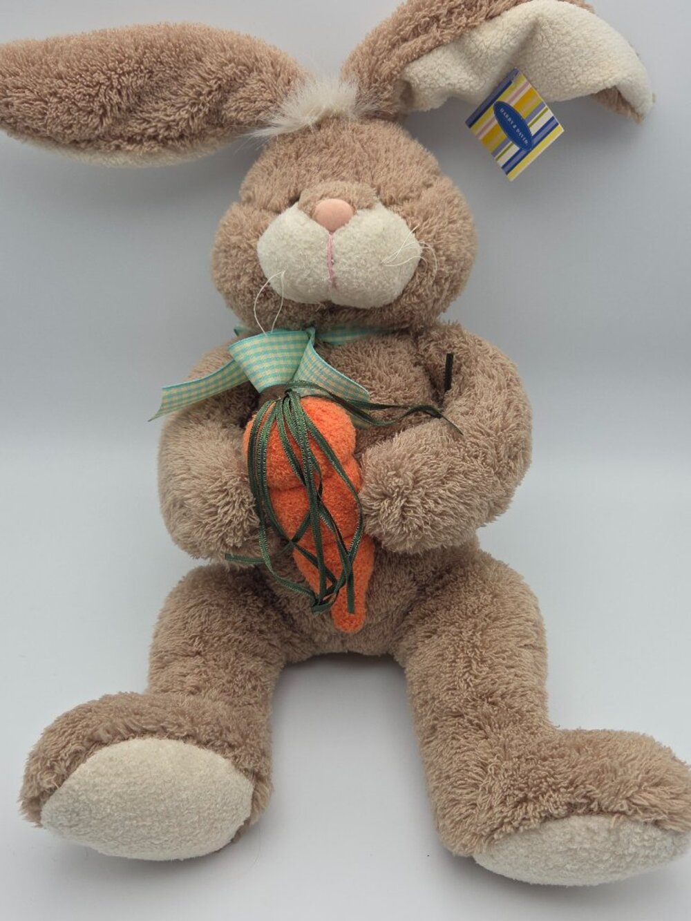 NWT Harry & David Plush Bunny w/ Carrot – Soft Rabbit Stuffed Animal